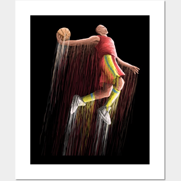 Funny Gift for Basketball Lover Wall Art by MadArting1557